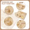 New Wooden Hamsters Foraging 6 Food Holes with Lid Treat Dispenser Interactive Natural Small Animal Feeder Pet Supplies