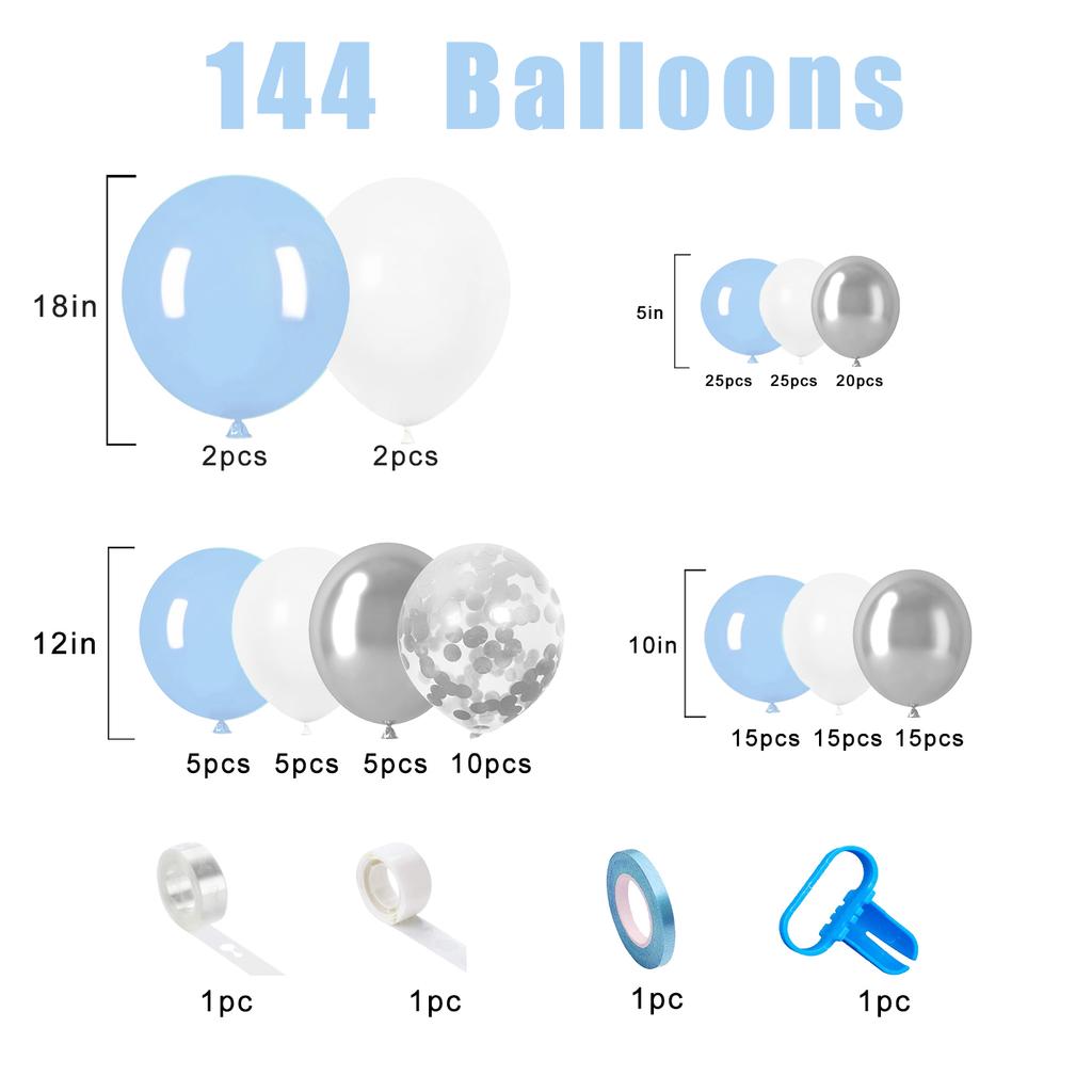 109Pcs multi-color latex balloon set suitable for birthday parties, weddings, Valentine's Day party decoration