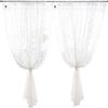 Lace Sheer Jacquard Gauze Curtains for Bedroom or Bay Window - French/Korean/American Pastoral Style, White