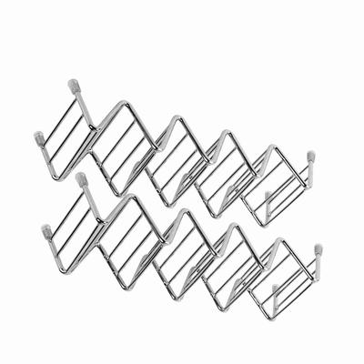 2 Stück Taco-Halter, Edelstahl-Taco-Ständer, Rack für harte oder weiche Schalen-Tacos