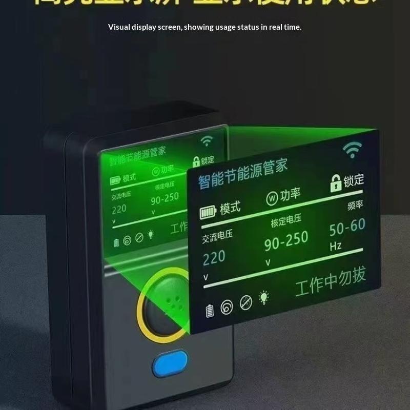 Smart Electricity Saving Box Hd Digital Display Real Time Voltage Monitoring For Home Office Daily Use