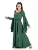 2025 Halloween Medieval Retro Long Sleeve Evening Dress – New European and American Design