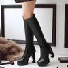 Sexy High Heels Kniehohe Stiefel Damen 2026 Mode Weiß Schwarz Hohe Hohe Stiefel Plateau Leder Herbst Winter Lange Schuhe Weiblich
