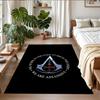 Anti‑Slip Crystal Velvet Floor Rug, Assassins Creed Design Carpet for Indoor Living Bedroom Home Decoration