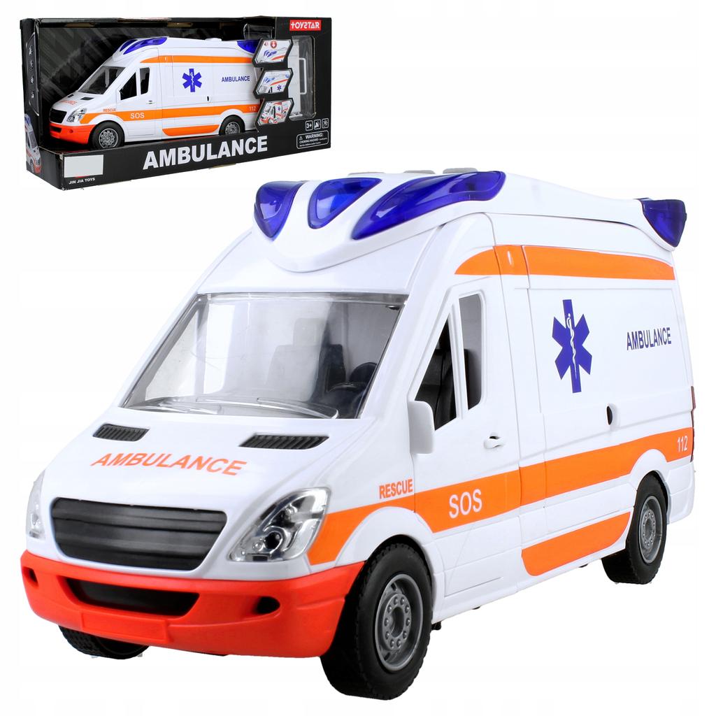 [PACZB] Ambulanza + Barella Ambulanza con Suono Motorizzato LED Z3170