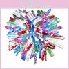 Eye-catching Titanium Plating Rainbow Aura Quartz Crystal Points Unique Gift 100g