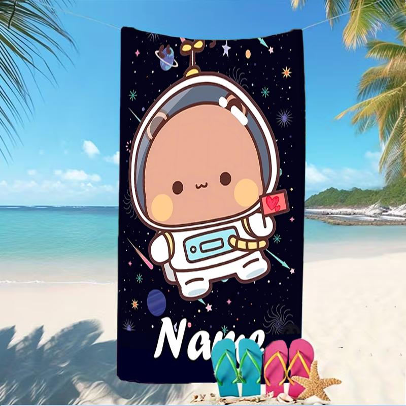 Customizable personalized beach towels Bubu Dudu themed designs.Suitable for the beach, yoga, sports;ideal as beach accessories