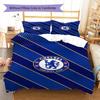 Chelsea FC Pattern Bedding Set Quilt Cover Pillowcase Home Decor Gift (1 * Duvet Cover + 2 * Pillowcase, Without Core)