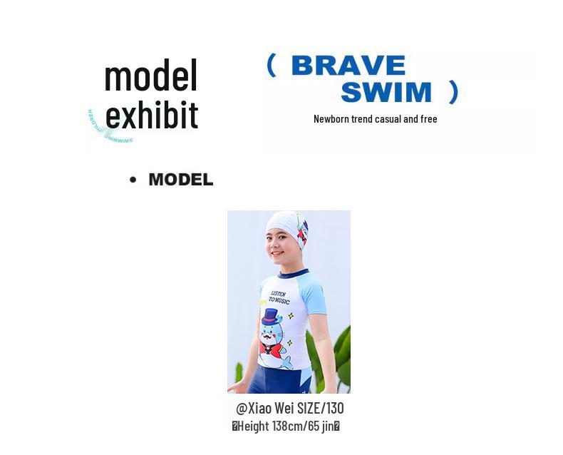 2026 Kids' Cartoon Sun Protection Quick-Dry Split Swimsuit for Boys