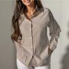 Women S Long Sleeve Striped Cardigan Shirt Casual Outerwear