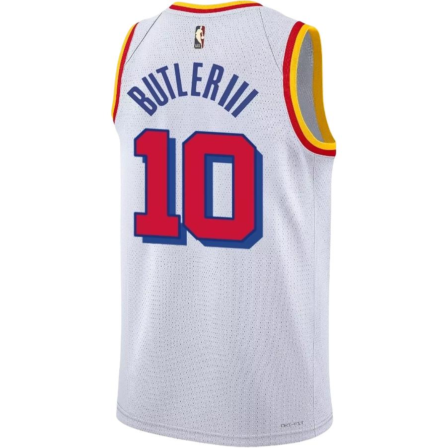 Nike X NBA Collaboration Golden State Warriors Jimmy Butler 2024/2025 Season Logo Letter Round Neck Sleeveless Basketball Jersey FQ4685-100