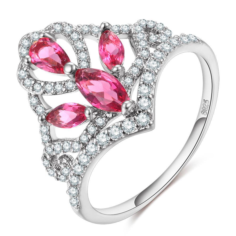 Schmuck Ring Ring Roségold Krone Zirkon Ring Ring Schmuck