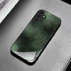 Dunkelgrünes Muster-Glas-Handyhülle geeignet für Samsung GalaxyS26 S25 S24 S23 S22 S21 S20FE/Ultra/Plus Sturzfestes Rückcover