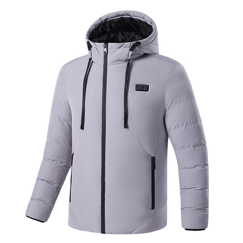 Heated Unisex USB Hooded Winter Jacket with Constant Temperature