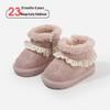 2025 Winter Toddler Girls' Plush Snow Boots - Thick Sole, Velvet-Lined, Warm Outdoor Footwear