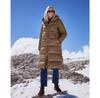 Пальто женское Marc O'Polo Materialien пуховое с капюшоном из переработанных материалов (209087471027) коричневый/разноцветный