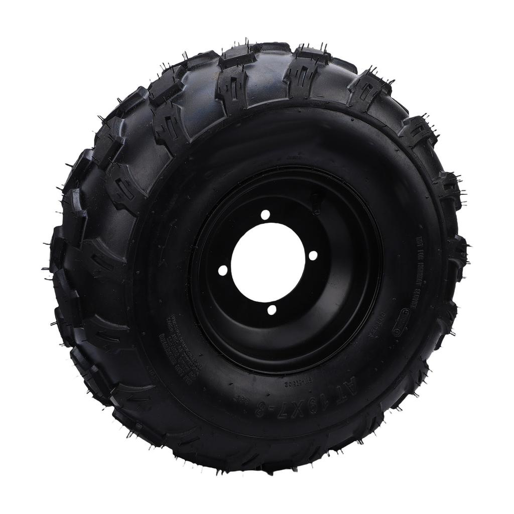 19x7 8 Wheel Rim Tire Assembly 4 Hole Robust Ply Structure ATV UTV Tire for Go Kart