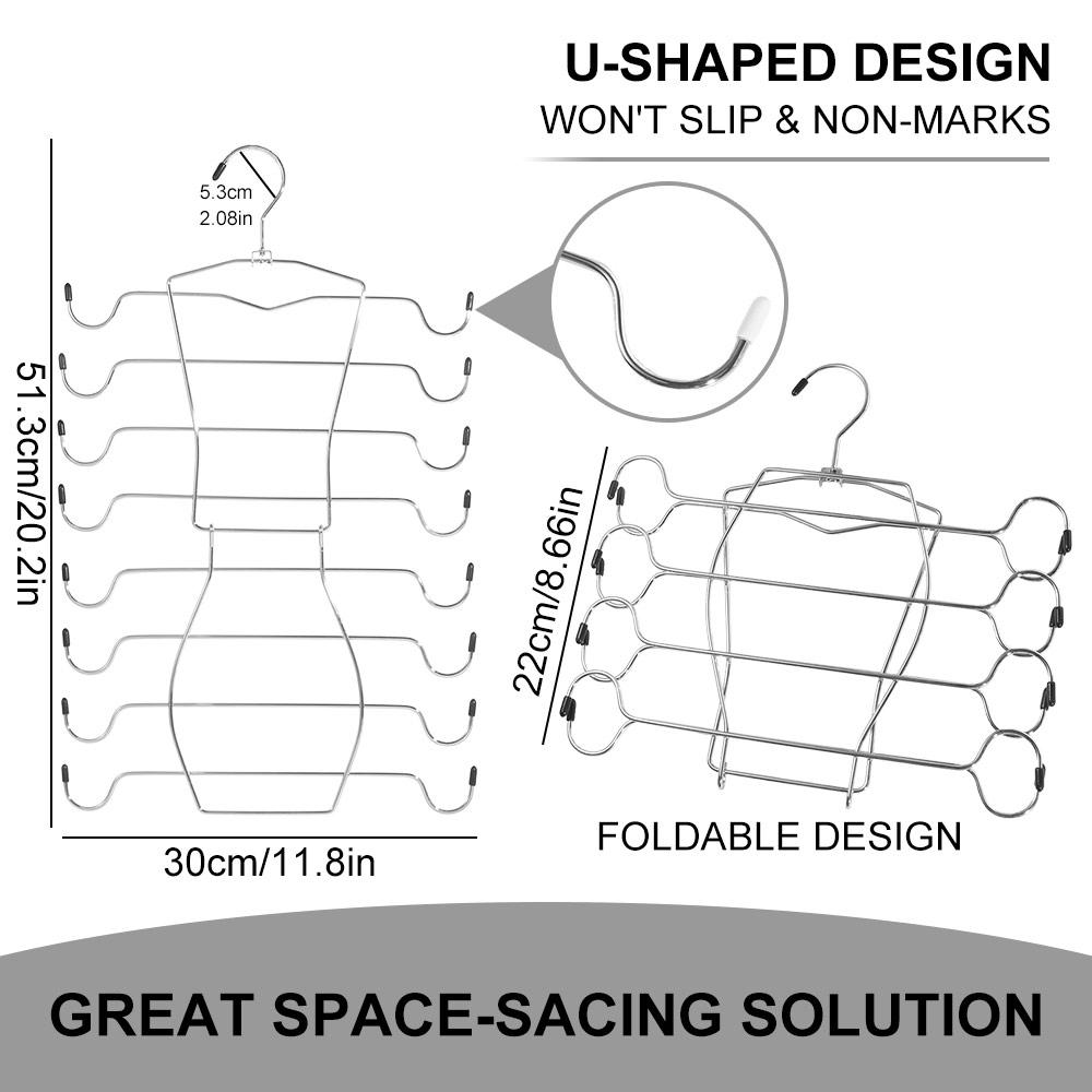 Save Space Underwear Hanger Metal Closet Organizers Thick Bra Tank Top Hangers Swimsuits Ties