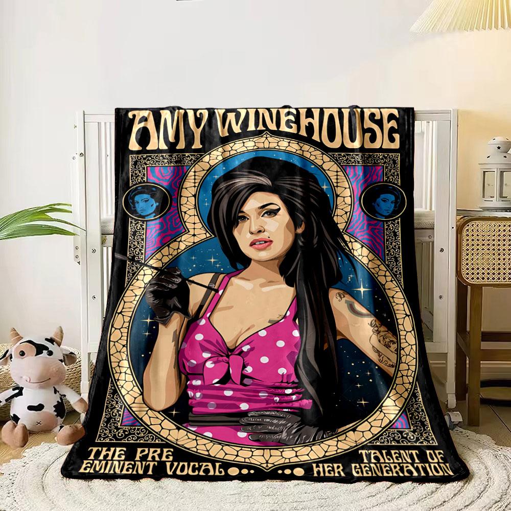 

Retro-styled portrait with polka dot dress, starry background, and patterns. for all seasons blanket lunch break throw gift 80cm x 120cm