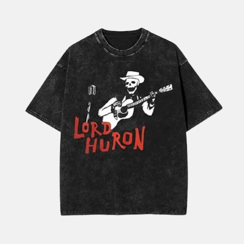 Lord Huron Black Gildan T-Shirt L
