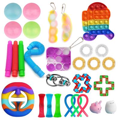 Sensory Toy Set for Kids Adults Anti Anxiety Sensory Toys Pack Simple Bubble Toys for ADHD Autism