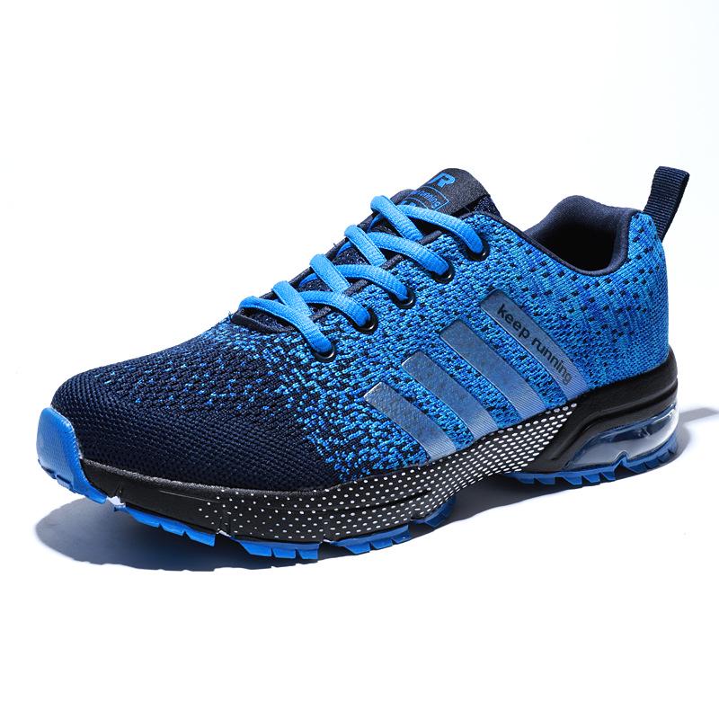 Men's Shoes New Air Cushion Flying Woven Sports Shoes Men's Autumn Large Size Casual Shoes 2025 Spring and Autumn Trend Men's Shoes