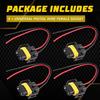 Wire Pigtail H11 Female S Two Harness Head Light Low Beam Socket Connector Plug