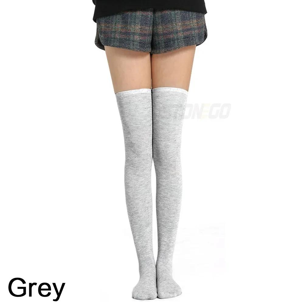 1Pair Women Over Knee High Socks 5 Colors Stockings for Shopping Dating Dance Cosplay College Style Long Socks for Women