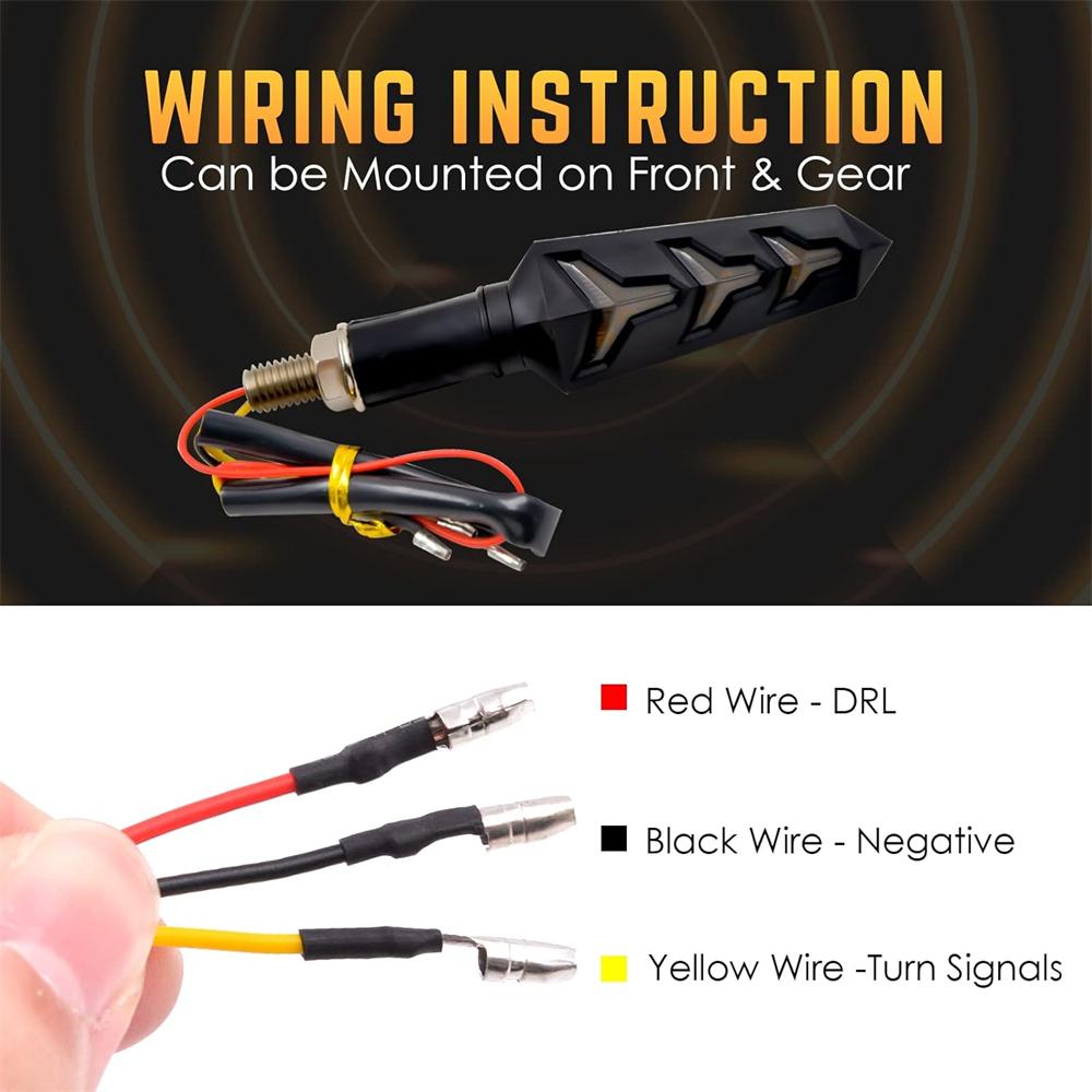 4 шт. светодиодные указатели поворота для мотоцикла — фото 6