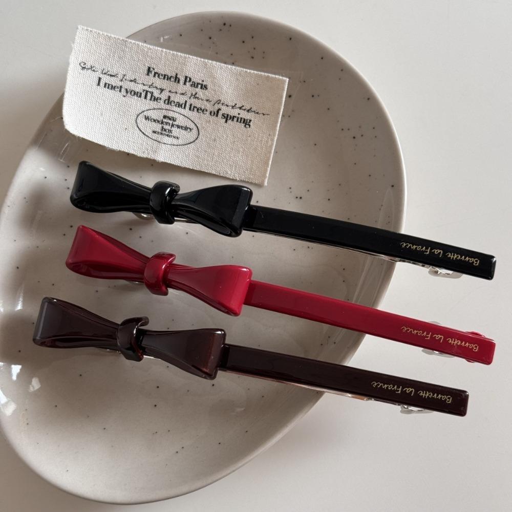 High Quality Retro Bow Hair Clip Korean Style Slender Spring Clip Hairpin for Women