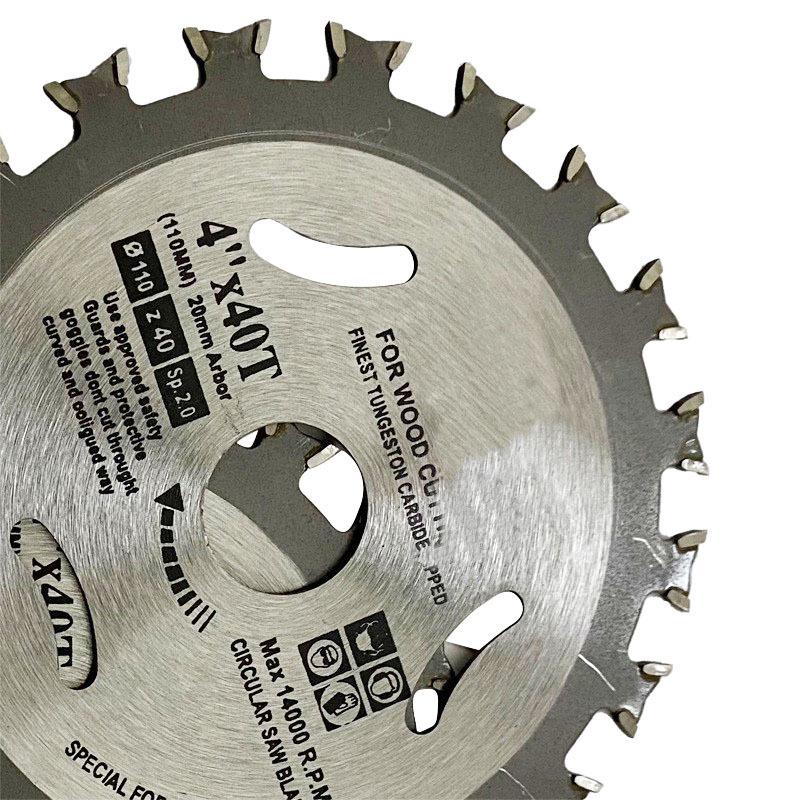 4" Bi-directional 40T Alloy Saw Blade for Wood & Marble, Double-sided, 110mm