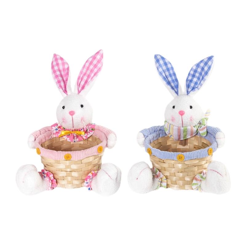

Easter Candy Bags Lovely Rabbit Handbag Gift Storage Basket For Carrying Eggs,Candies And Toy Easter Party Decor 1