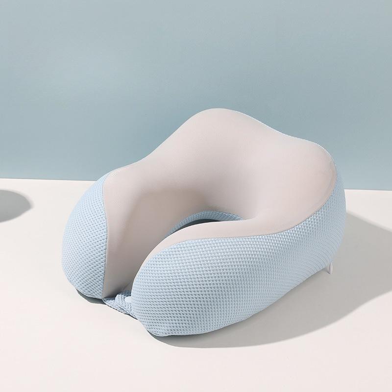 Cooling Memory Cotton U Shaped Pillow Slow Rebound Breathable Portable Neck Support for Travel Office Nap Comfortable Sleep Aid