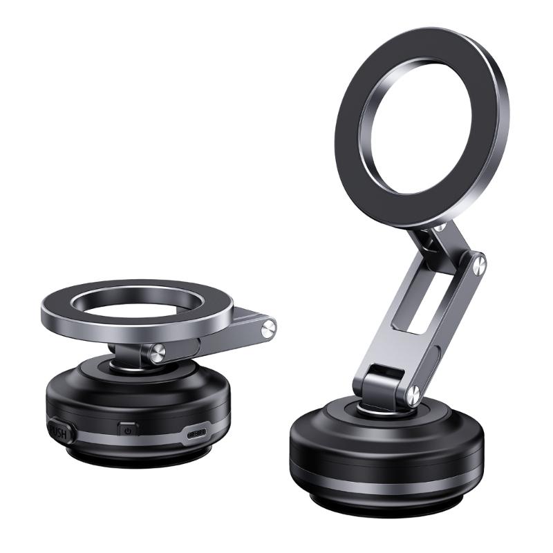 Foldable Car Phone Bracket Magnetic Stand 360 Degree Rotation Adjustable with Double Suction Technology for Easy Viewing