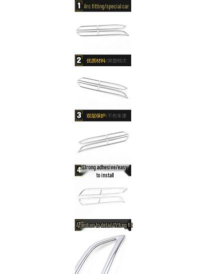 GS3 Bakre dimljus Elektropläterad Dekorram för Baklucka – Biltillbehör