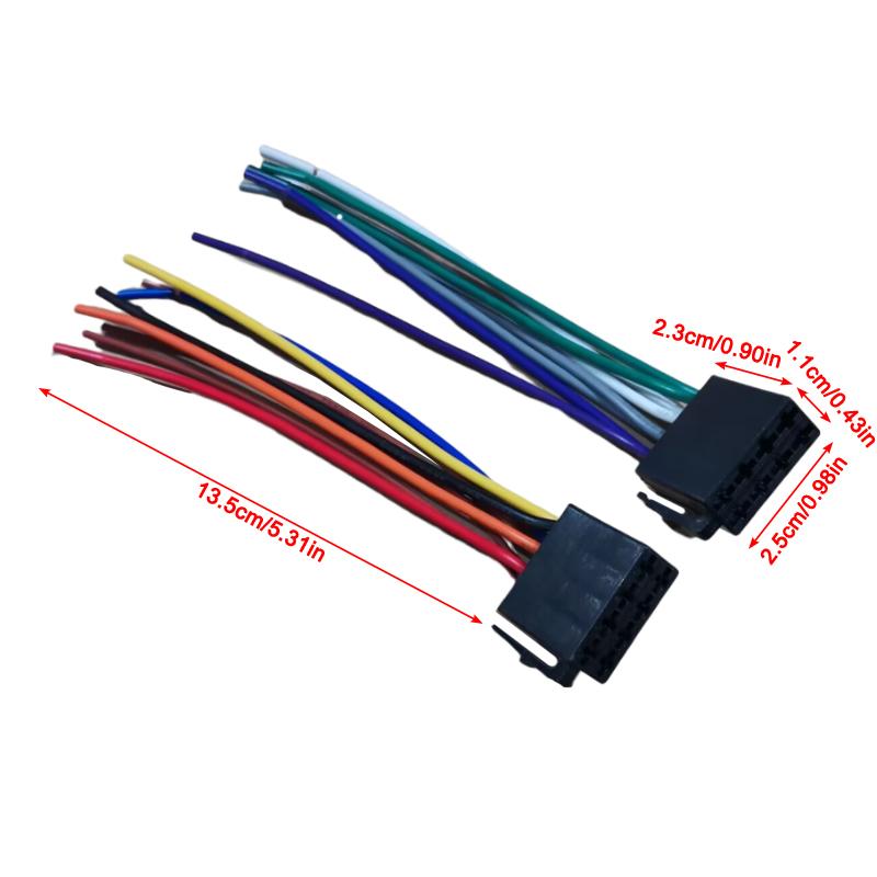 Auto Universal Wiring Harness Female Car Radio CD Player Adaptor 16 Pin ISO Connector Wire Plug Kit For NEW Pioneer Radio Accessories 4
