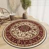 Bohemian Ethnic Style Living Room Round Rug Bedroom Non-slip Machine Washable Bedside Mat Soft Fluffy Decorative Home Carpet