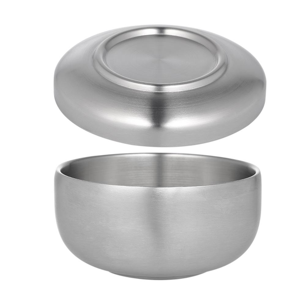 Rakborstskål Rostfritt stål Rakkräm Tvålskål Rakmugg Rengöring av manligt ansikte Tvålskål