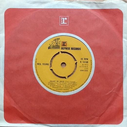 

7inch Record NEIL YOUNG Heart Of Gold K14140 Reprise Records 1972 UK Rock Used