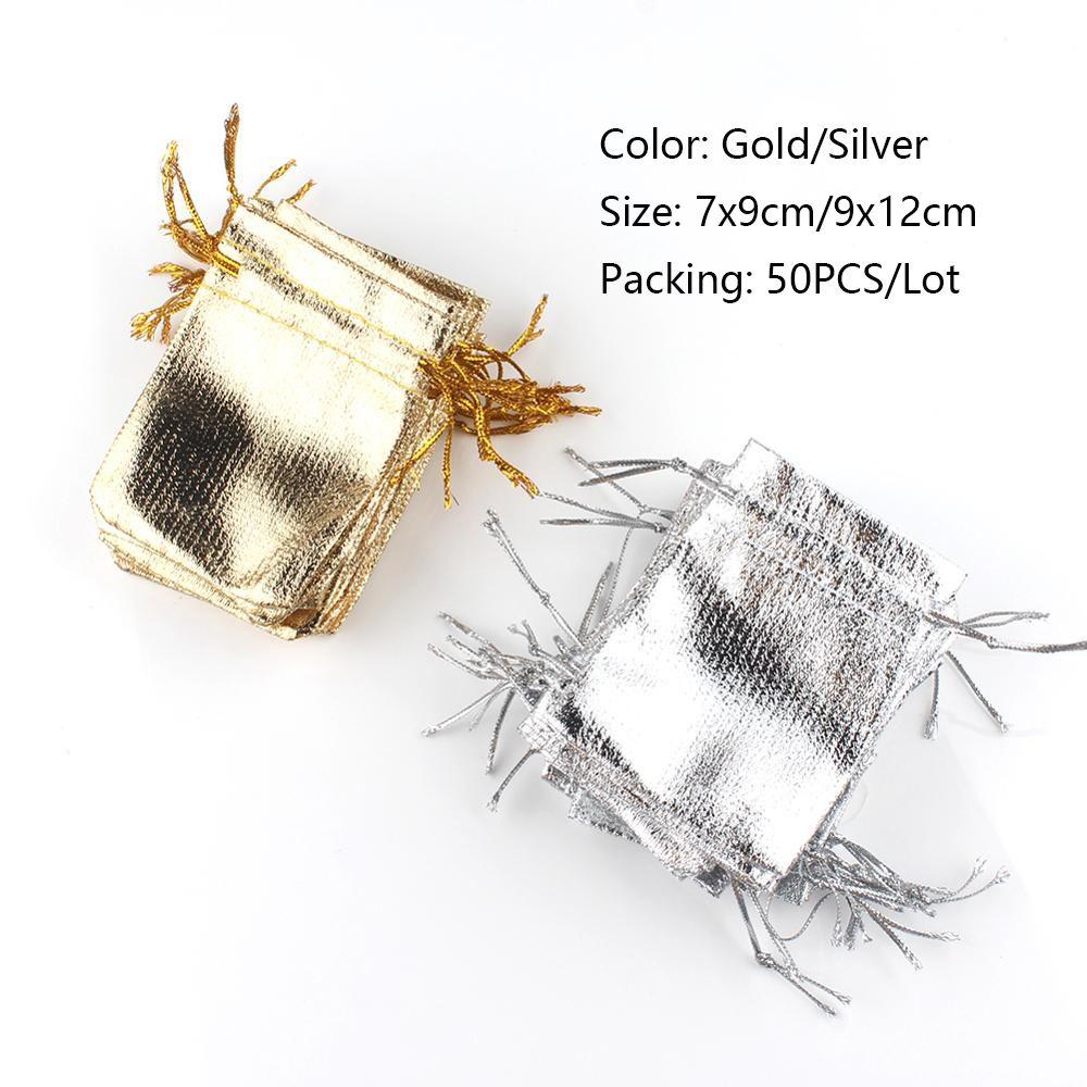 Fabric Dust Protect Foil Cloth Drawstring Pocket Packing Bags Jewelry Bag Gift Storage Pouches