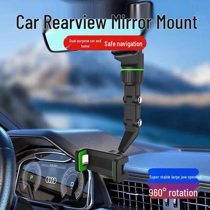 2025 Car Rearview Mirror Phone Holder with 360° Rotation - Free Shipping
