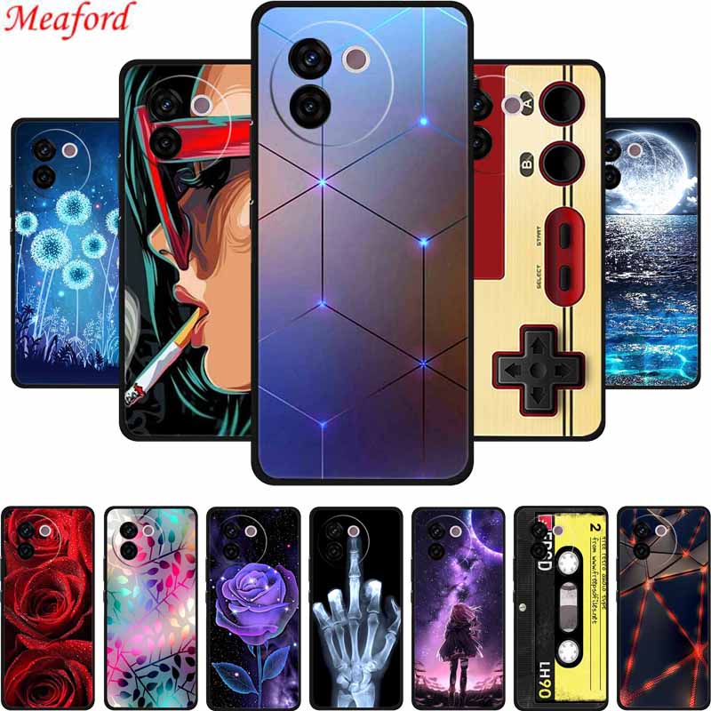 For Vivo V30e Case Popular Black Silicone Soft Back Cover Case For Vivo V30e Phone Case Cover V 30 e V 30e V30 e Coque Funda Bag