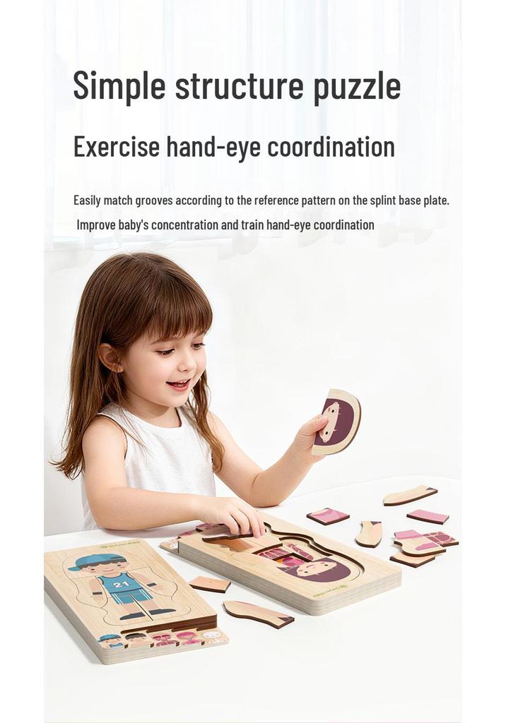 GoryeoBaby Wooden Human Body Puzzle - Children's Educational Toy