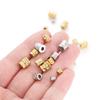 5Pcs/lot Stainless Steel Cylinder Tube Bead Gold Plated Spacer Dot Bead for Bracelet Friendship DIY Jewelry Making Necklace Seed