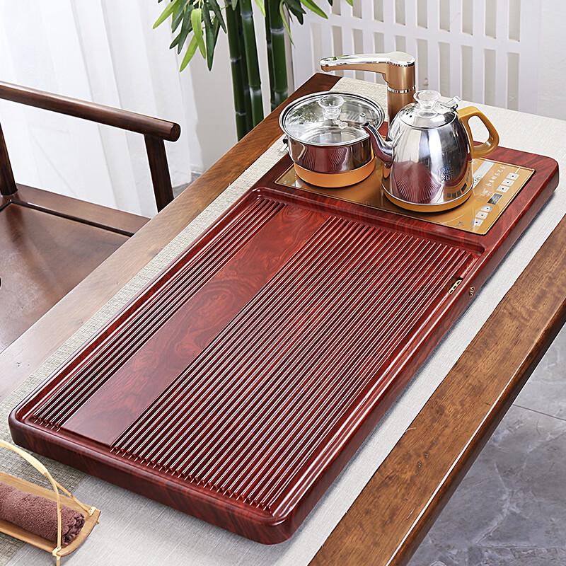 Ebony Wood Tea Tray with Electric Stove