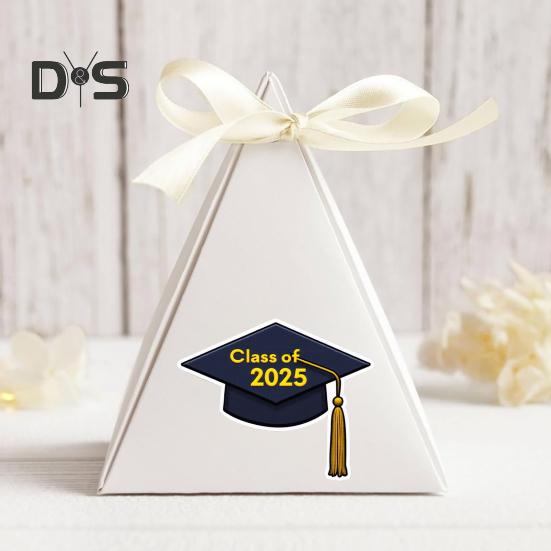 10/30/50Pcs/Bag Class of 2025 Graduation Season Stickers Strong Adhesive Backing Coated Paper Seniors School Decals
