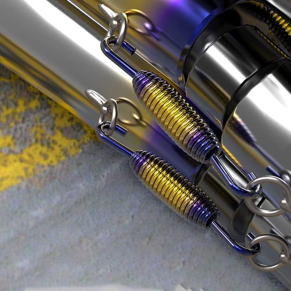 Motorcycle Exhaust Springs 58 Mm/2.28", Exhaust Pipe Muffler Swivel Springs, Exhaust Spring Hook Fasteners, Exhaust Pipe Spring With Swivel Hooks Set