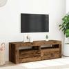 Vidaxl TV Cabinet with LED Lighting, Old Wood, 120X35X40 Cm
