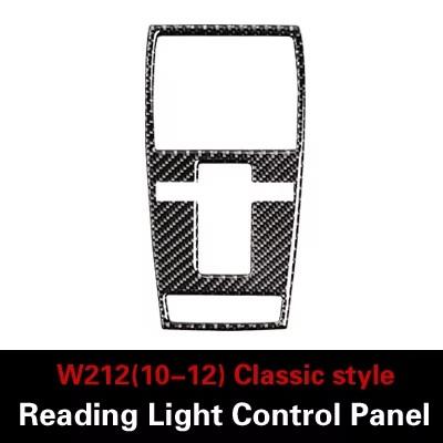 Carbon Fiber Car Reading Light Decorative Frame Sticker For Mercedes-Benz C Class W204 W212 Auto Interior Accessories