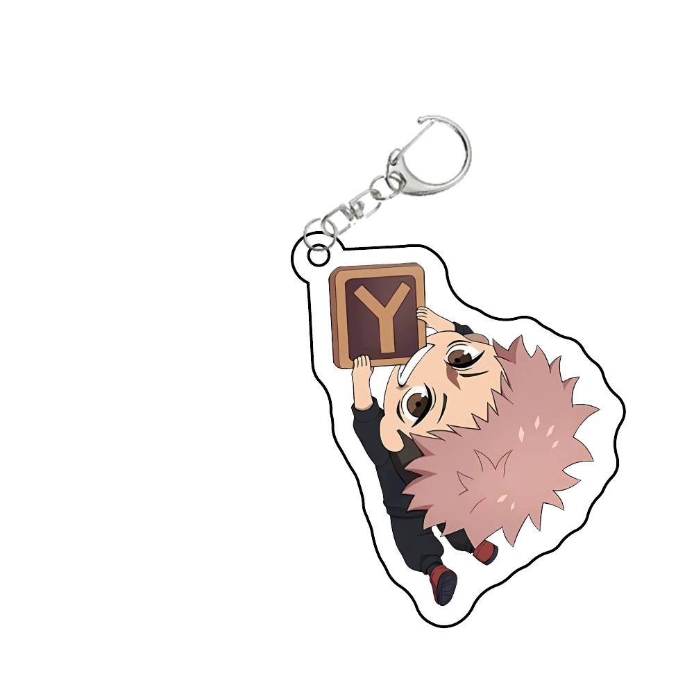 

Anime Jujutsu Kaisen Pendant Keychain Car Key Chain Q Edition Satoru Gojo Key Ring Mobile Phone Bag Hanging Gift Edc Keyring 5cm